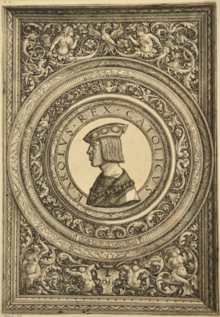 Hopfer Daniel - Medaglione con il ritratto dell'Imperatore Carlo V